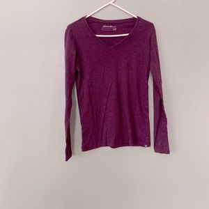 Purple long sleeve shirt